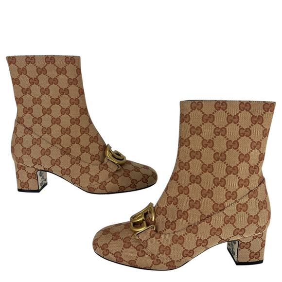 Gucci Victoire GG-Canvas Ankle Boots - Picture 5 of 16
